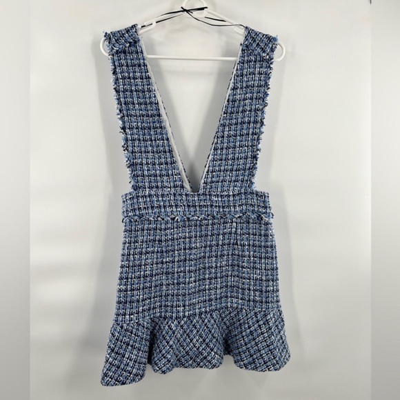 Zara Overall Textured Pinafore Dress Bloggers Favorite - Picture 5 of 12